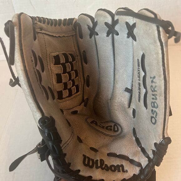 Wilson A360 Black Gray Leather 13” Softball Glove AO3RS15 Right Hand Throw - Picture 1 of 4